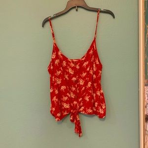 Alterd State Red Floral Tank Top